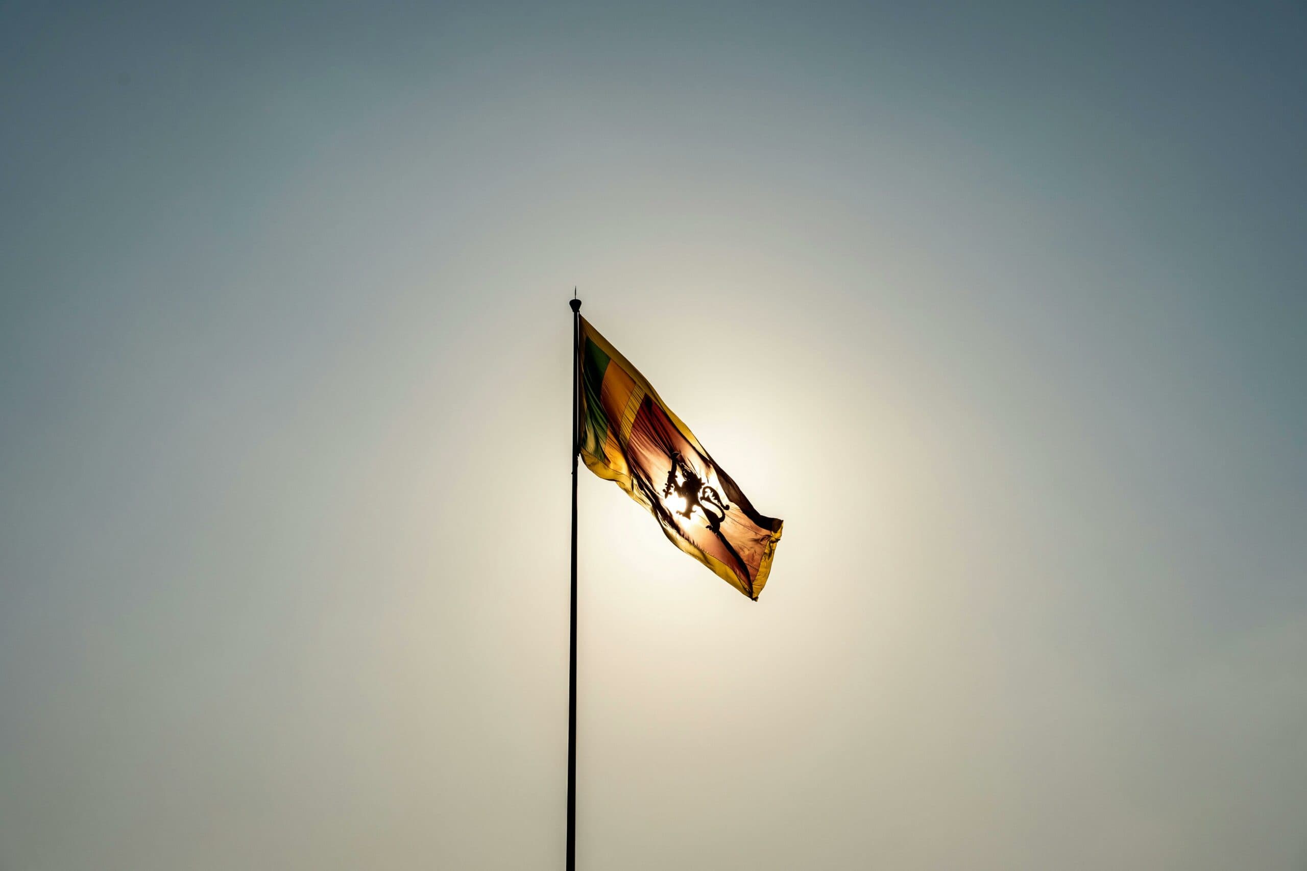 Sri Lankan flag in Colombo